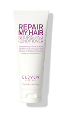 ELEVEN AUSTRALIA Repair My Hair Conditioner bottle closeup highlighting hydrating repair for damaged hair