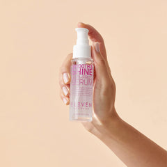 ELEVEN AUSTRALIA Smooth & Shine serum sleek-hair after styling for smooth finish.