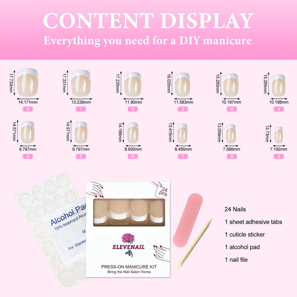 Elevenail 24-piece kit with stickers enabling convenient DIY manicures