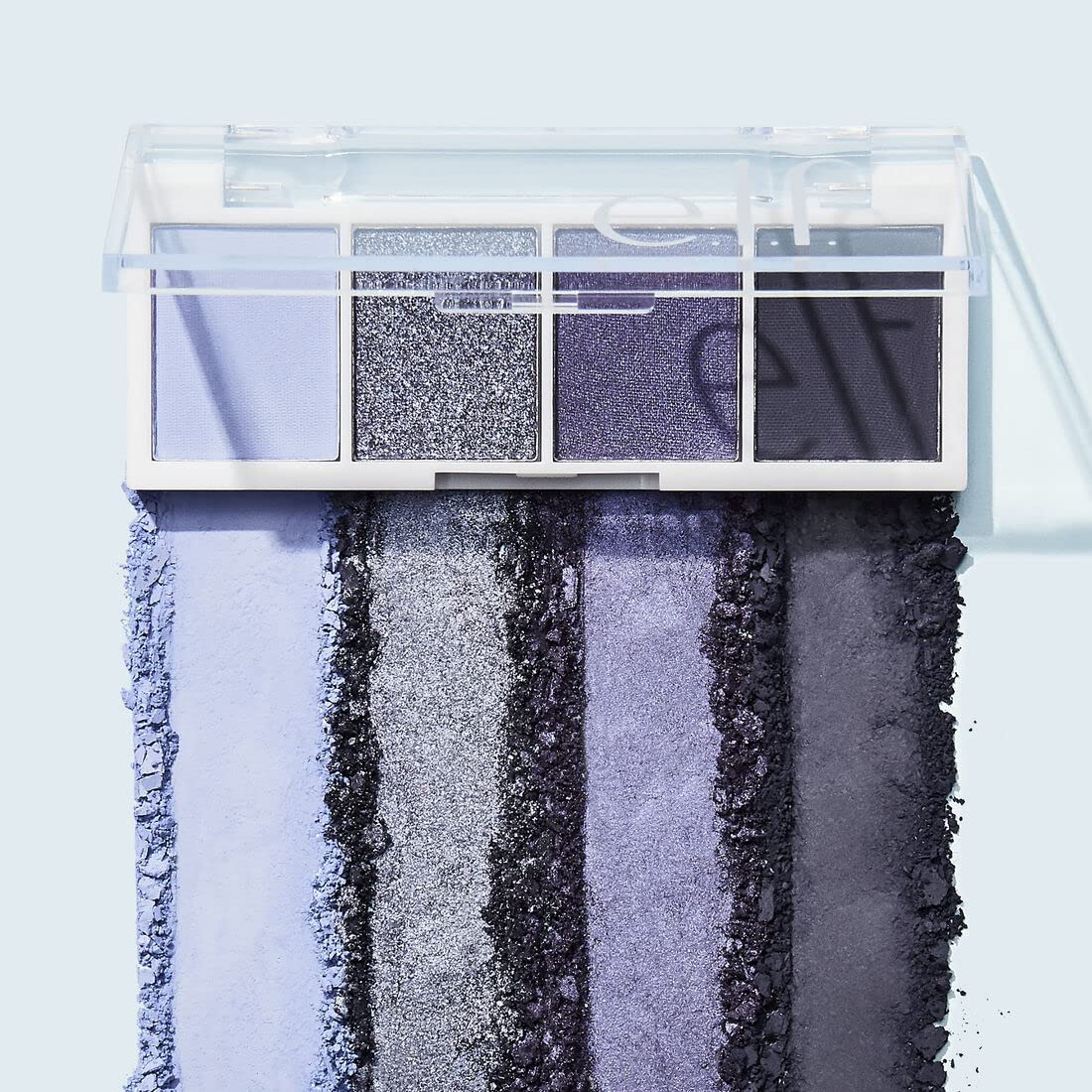 e.l.f. Bite-Size Eyeshadow acai you swatches on arm reveal four shades.