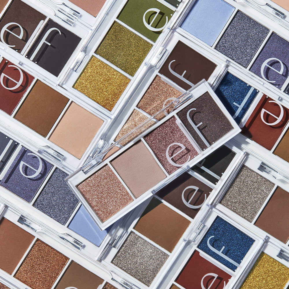 e.l.f. Bite-Size Eyeshadows pumpkin-pie swirl demonstrates rich pigment payoff for bold eyelids