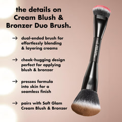 e.l.f. large curved brush head close-up for seamless bronzer blending