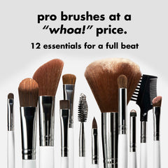 e.l.f. brush set ergonomic grip close-up for comfortable all-day application.