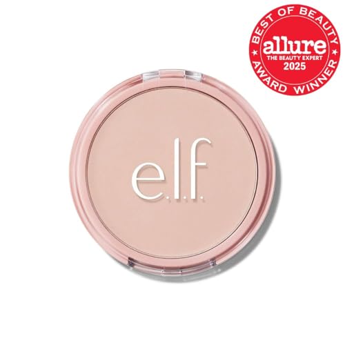 e.l.f. Halo Glow Powder Filter closeup shows blur effect on pores and fine lines.