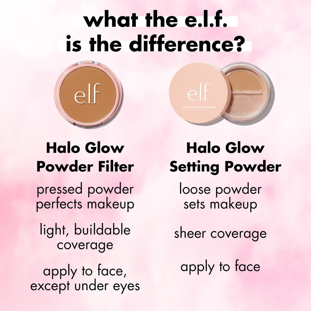e.l.f. Halo Glow Powder Filter vegan cruelty-free seal supports ethical beauty.