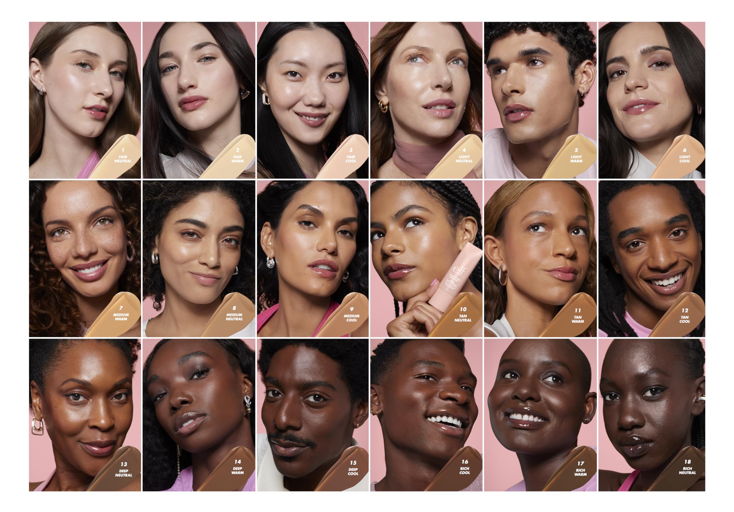 Ivory-beige shade swatch for neutral undertone in Halo Glow Skin Tint