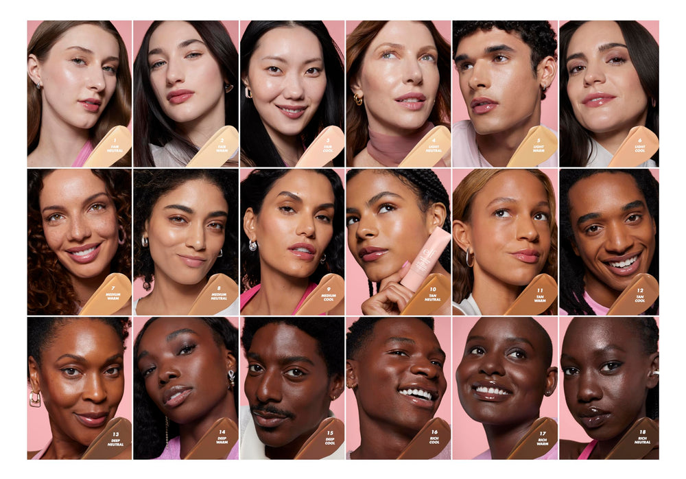 Ivory-beige shade swatch for neutral undertone in Halo Glow Skin Tint