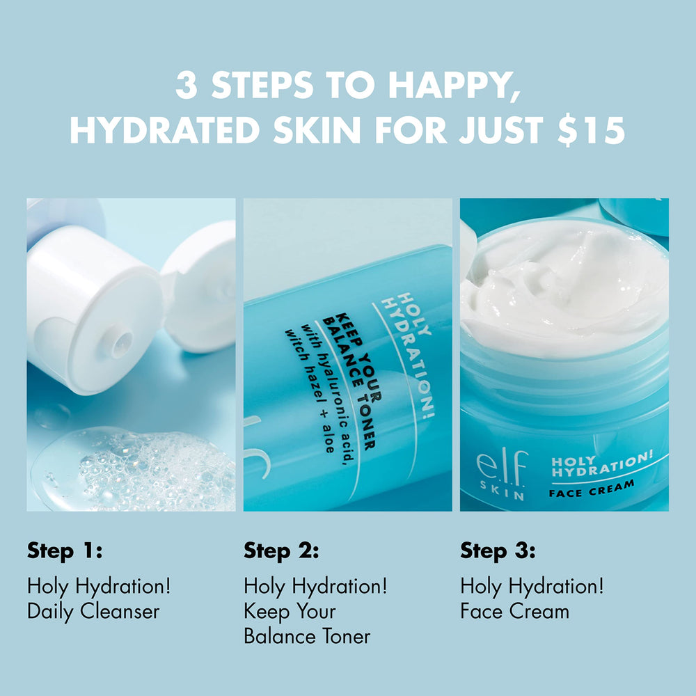 e.l.f. Holy Hydration mini kit toner close-up for balancing and even-toned skin
