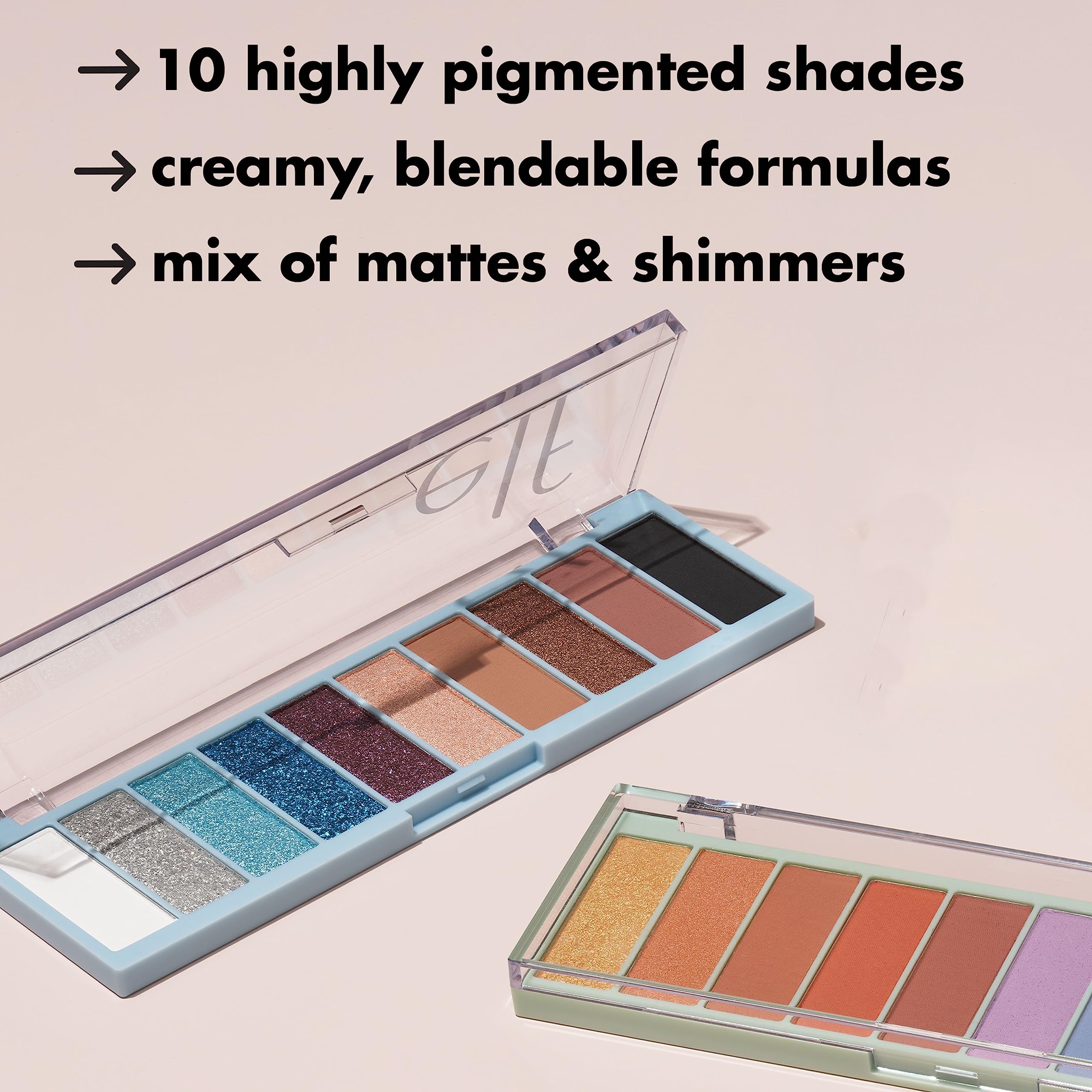 e.l.f. Perfect 10 palette offers brush-friendly texture for smooth blending