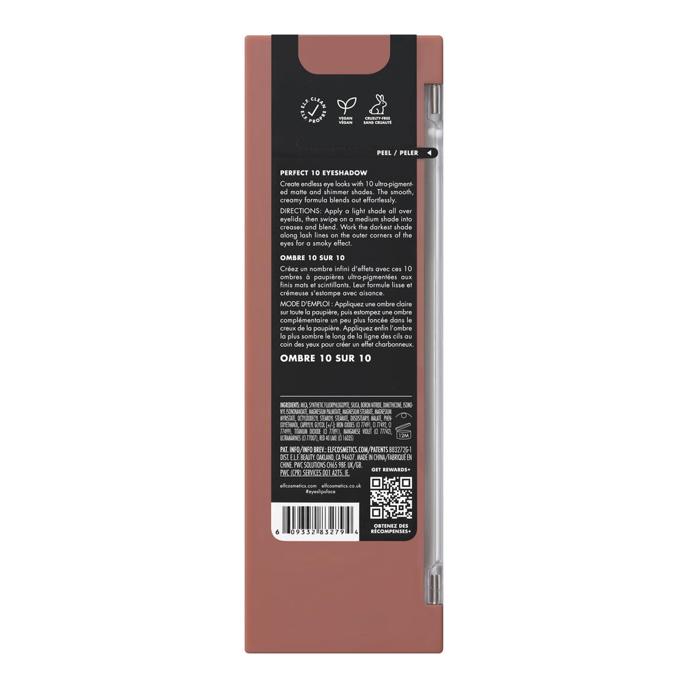 Elf Perfect 10 nude mood closeup texture, illustrating creamy matte finish for easy blending.