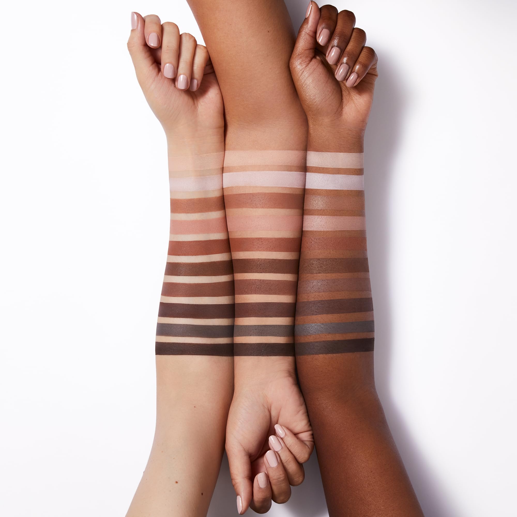 Elf Perfect 10 nude mood swatch demonstrates creamy blend for smooth application.