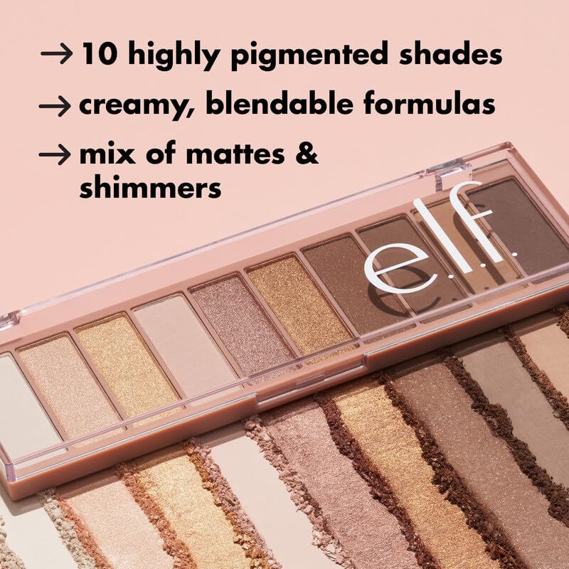Elf Perfect 10 nude mood packaging closeup, noting vegan and cruelty-free branding.