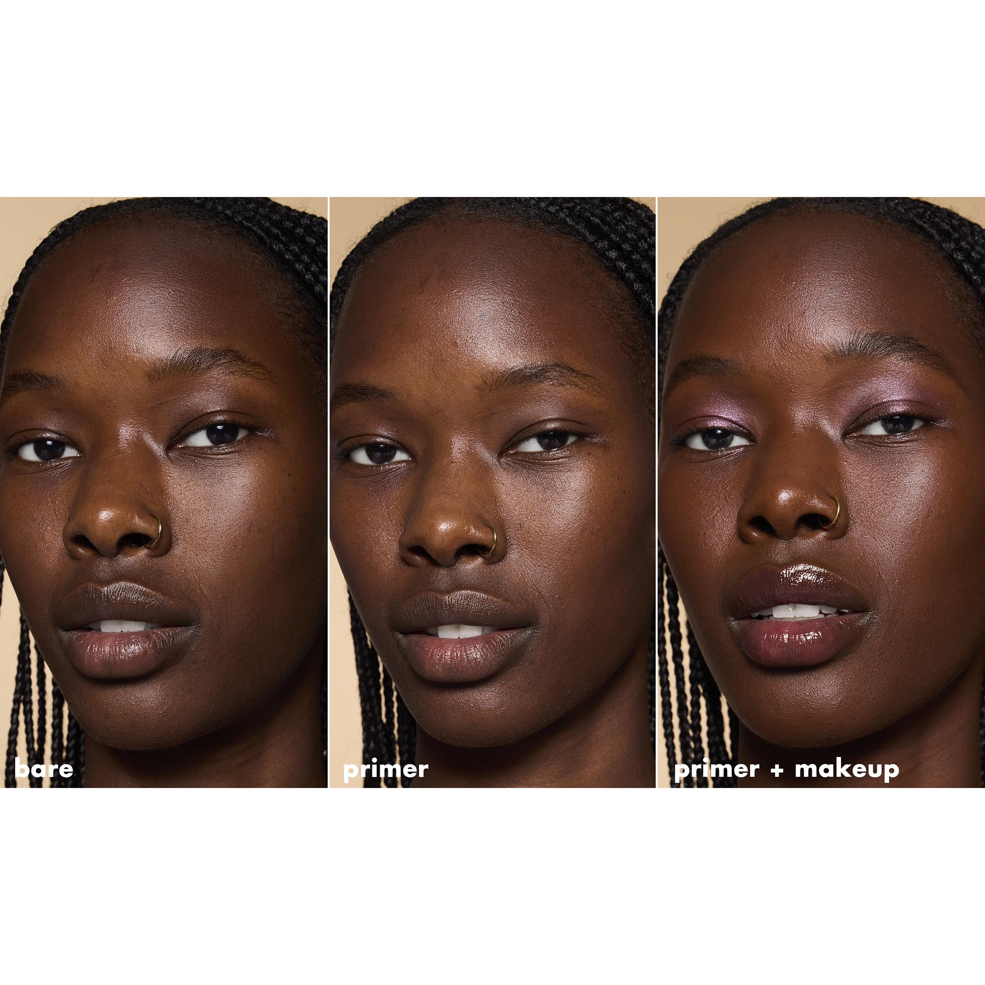 e.l.f. Poreless Primer matte finish reduces shine for a controlled makeup look