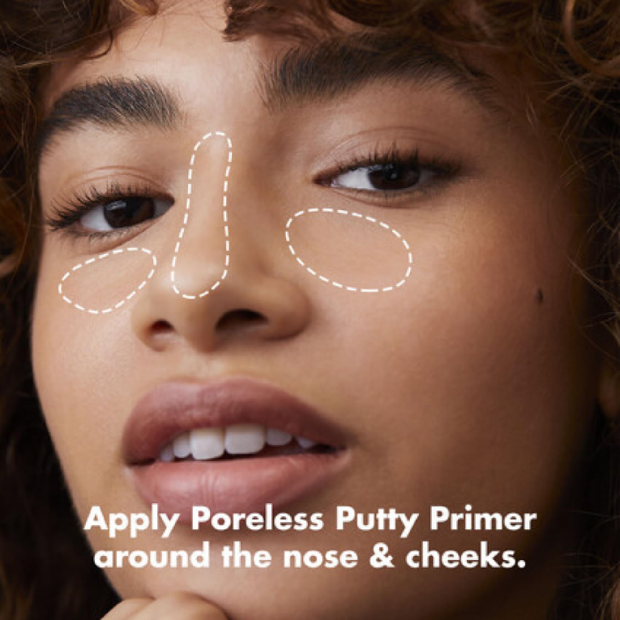 e.l.f. Poreless Primer porcelain-skin result demonstrates smooth, pore-blurred complexion.