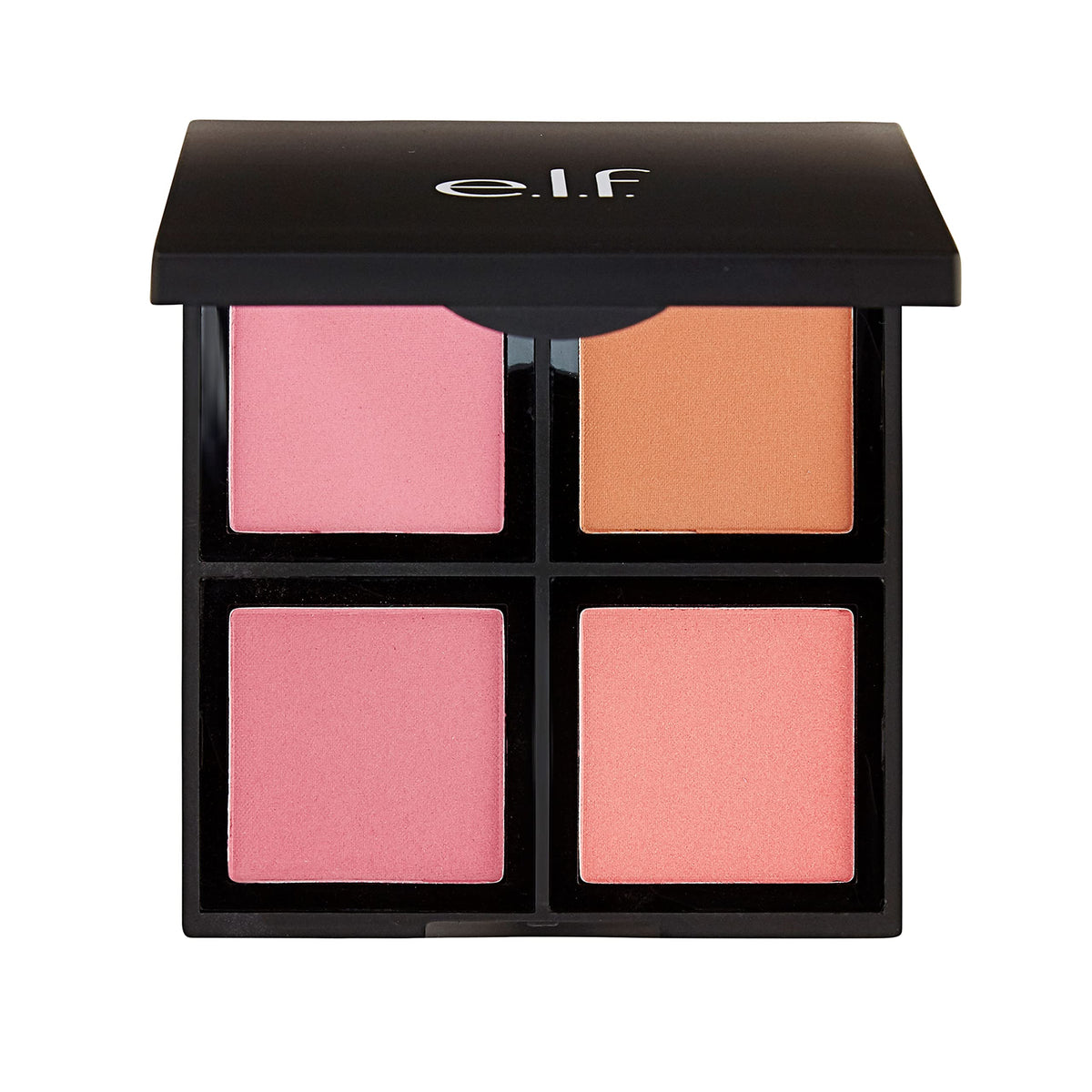 e.l.f. Powder Blush Palette four shades close-up showing versatile pigment options for any look.