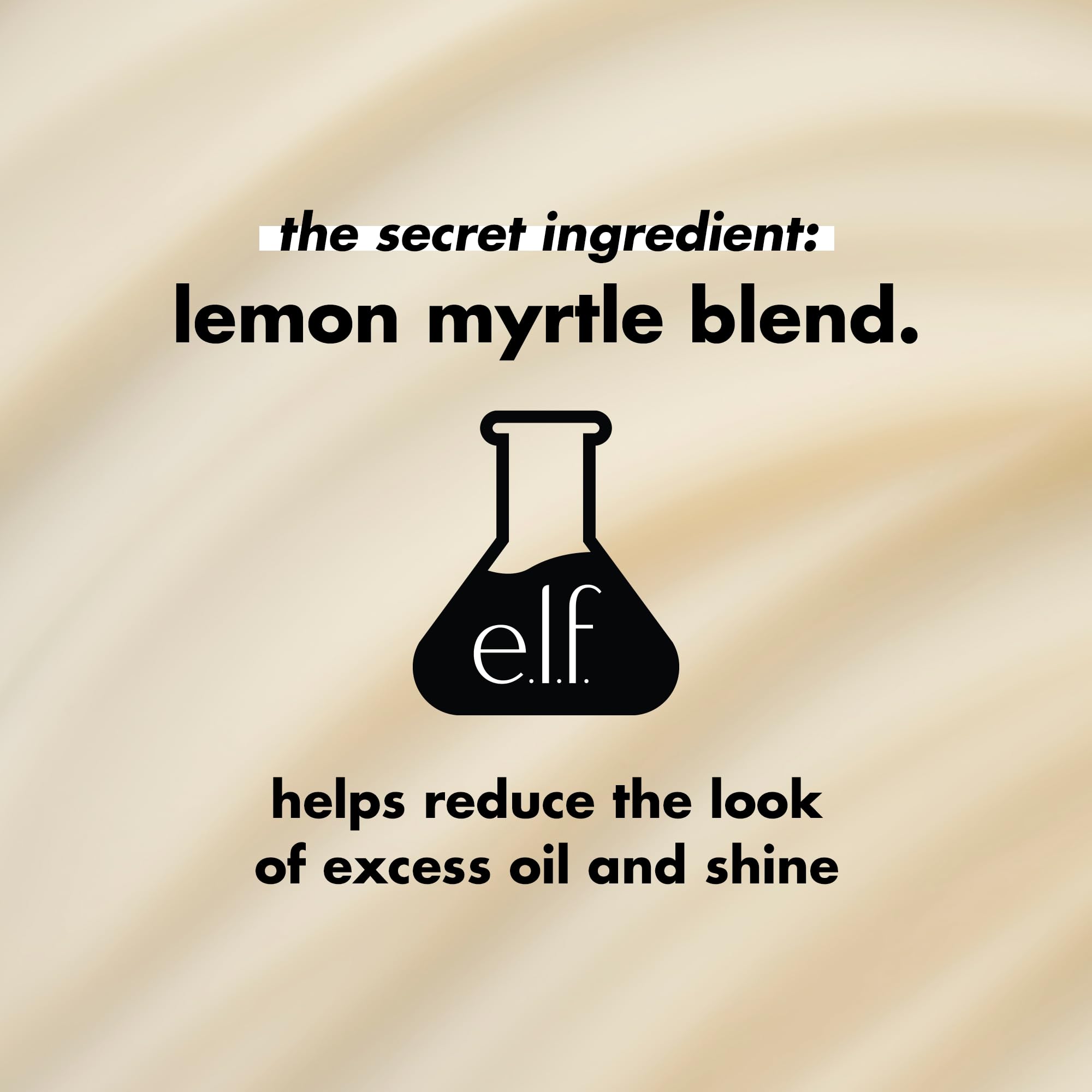 e.l.f. Power Grip Matte Primer swatch under lighting emphasizes long-lasting grip.