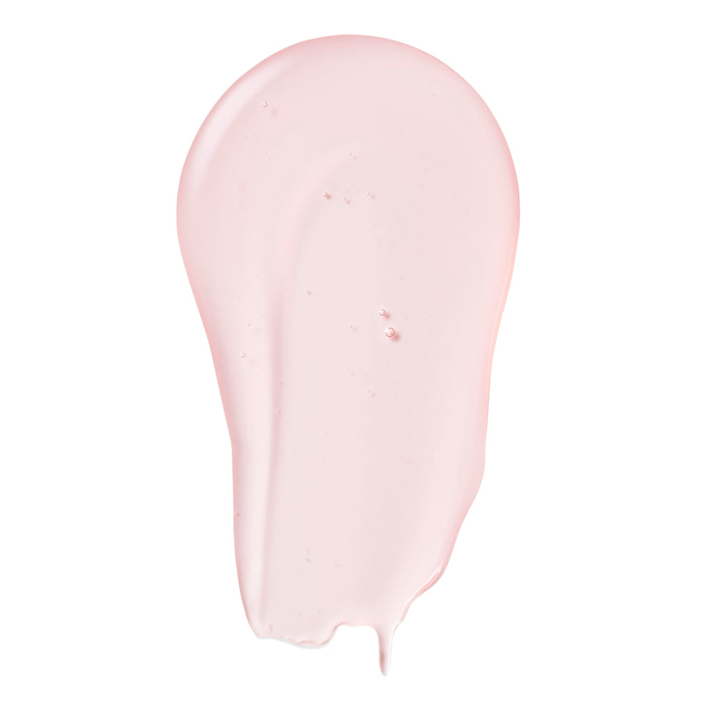 e.l.f. Power Grip gel texture swatch highlights dewy finish and skin-brightening effect.