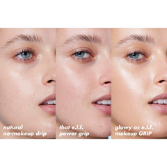 e.l.f. Power Grip primer on fingertips demonstrates smoothing and even skin prep.