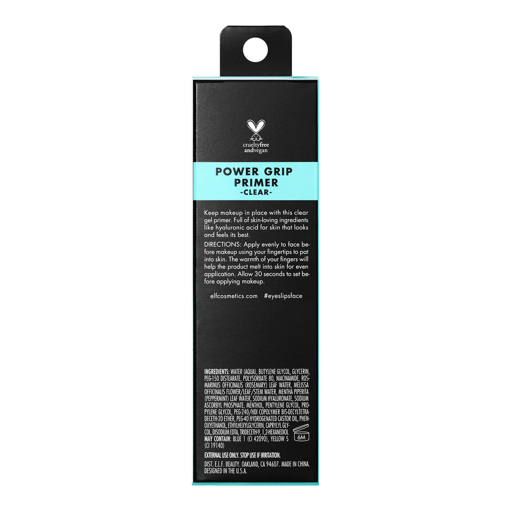 e.l.f. cruelty-free and vegan badge next to product highlighting ethical, animal-friendly benefit