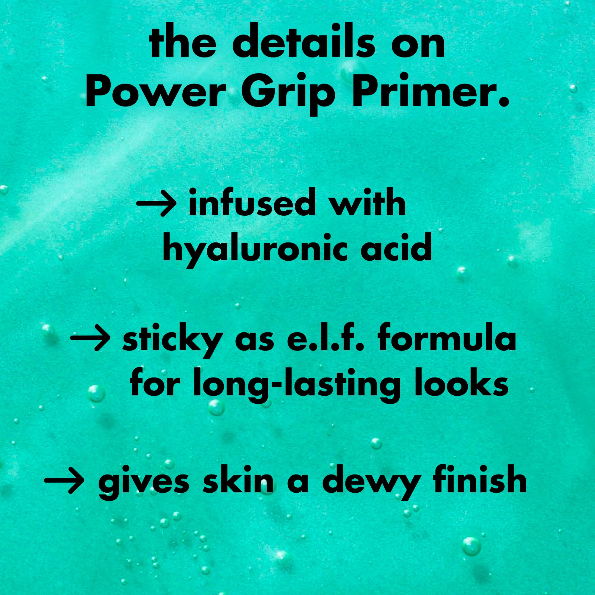 e.l.f. primer placed beside foundation and brushes showing compatibility with makeup routine