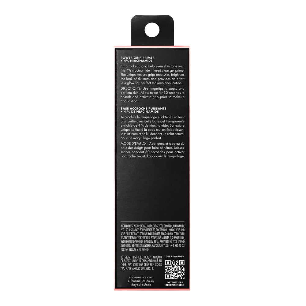 e.l.f. Power Grip primer transparent formula suitable for all skin tones.