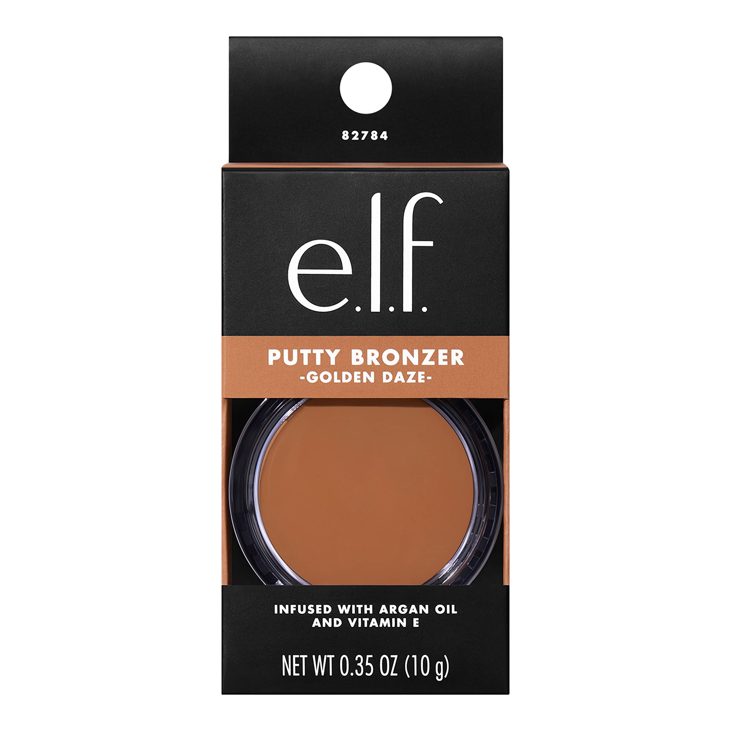 e.l.f. Putty Bronzer Golden Daze swatch shows buildable color.
