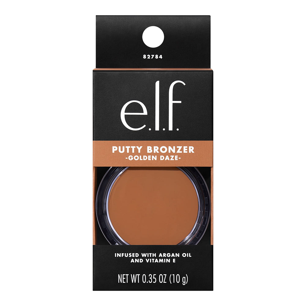 e.l.f. Putty Bronzer Golden Daze swatch shows buildable color.