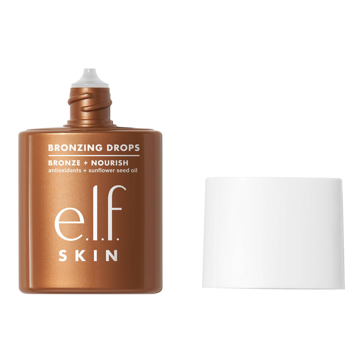 e.l.f. SKIN Bronzing Drops bottle closeup buildable sun-kissed glow