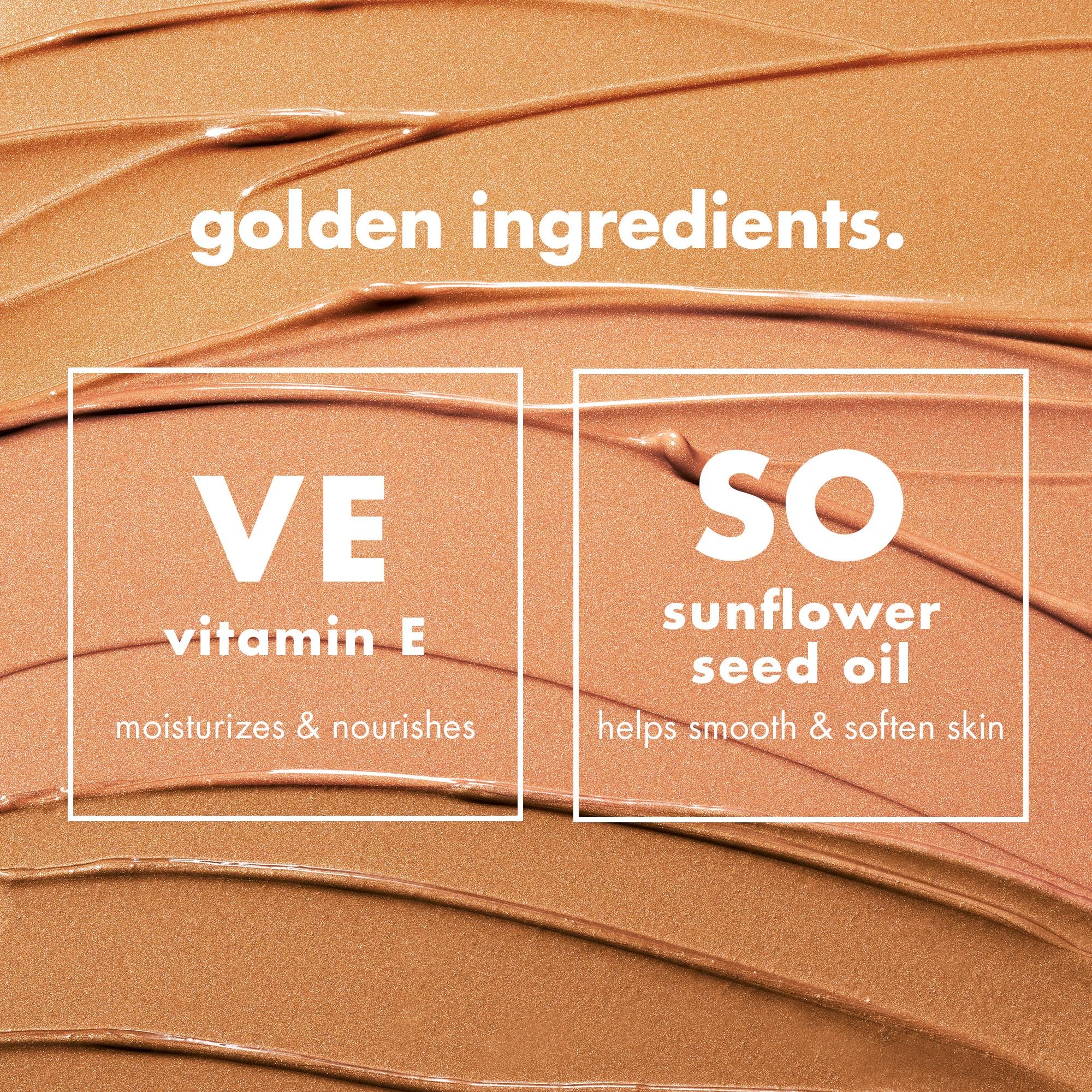 e.l.f. SKIN Bronzing Drops texture swirl illustrates customizable glow without overdoing it