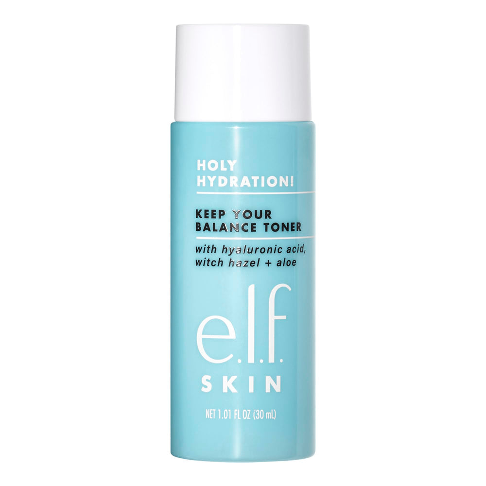 e.l.f. Skin Holy Hydration Keep Your Balance Toner Mini bottle boosts hydration for refreshed skin
