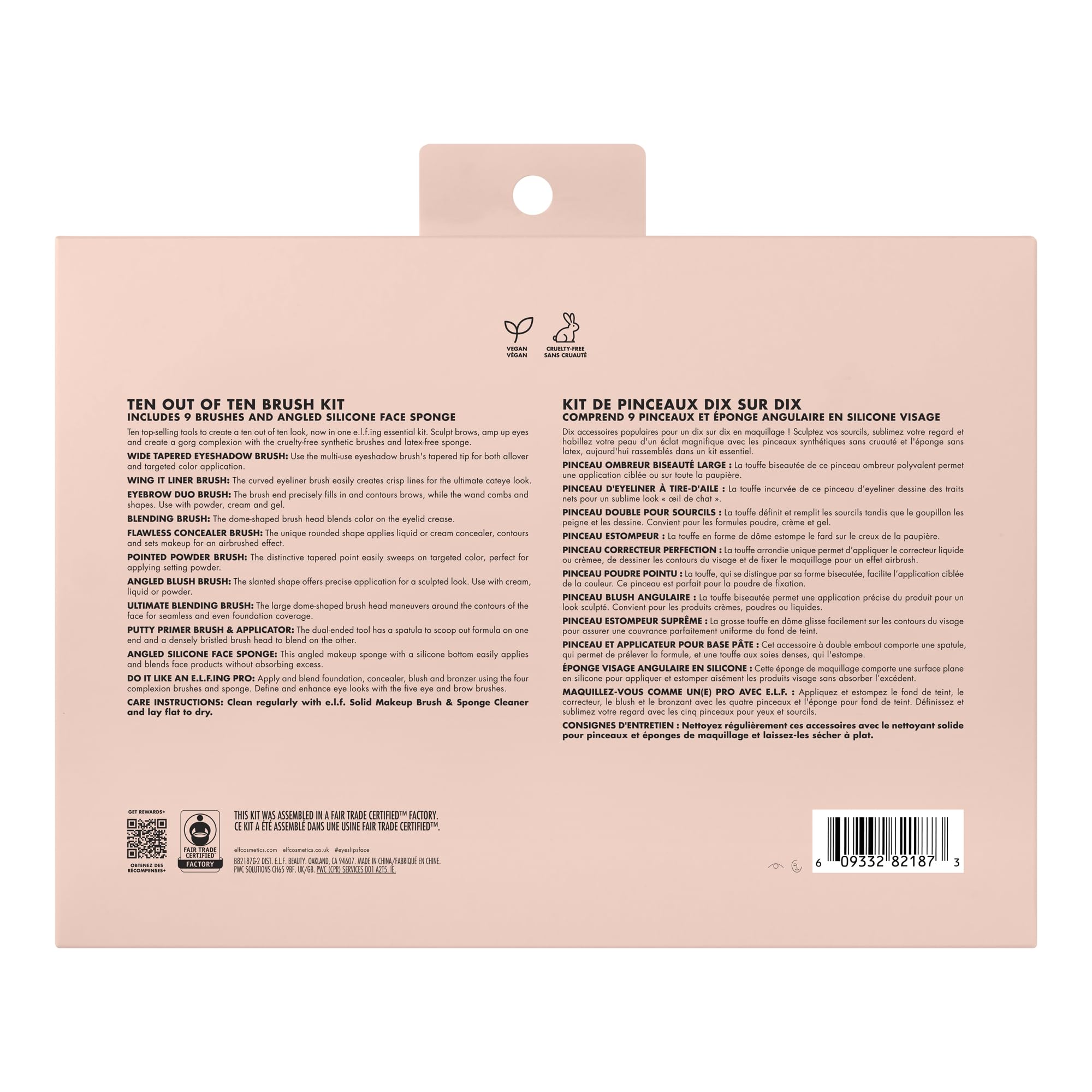 e.l.f. Ten Out Of Ten makeup sponge buffs and blends base for seamless finish.