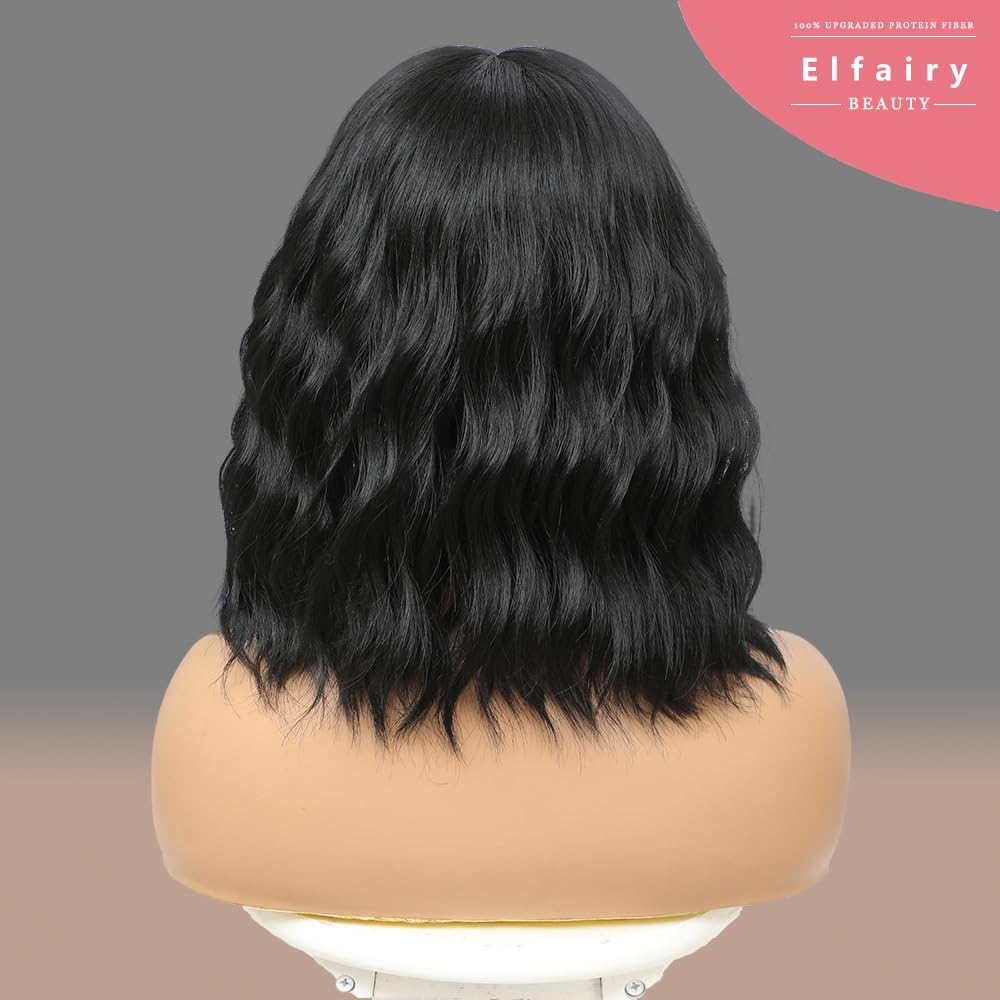 Elfairy pre-styled black curls — ready-to-wear, minimal touch-ups.