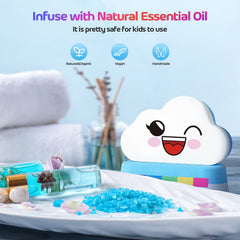 Elfinbay Rainbow Cloud Bath Bomb safe for kids, vegan, cruelty-free.