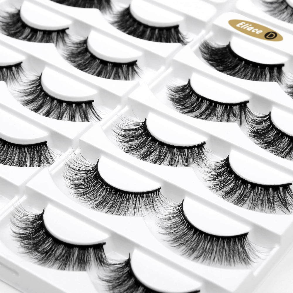 Eliace easy-apply false eyelashes reduce time getting ready.
