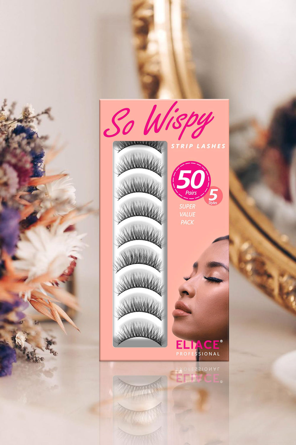 Eliace five-style lashes pack offers options for travel and events
