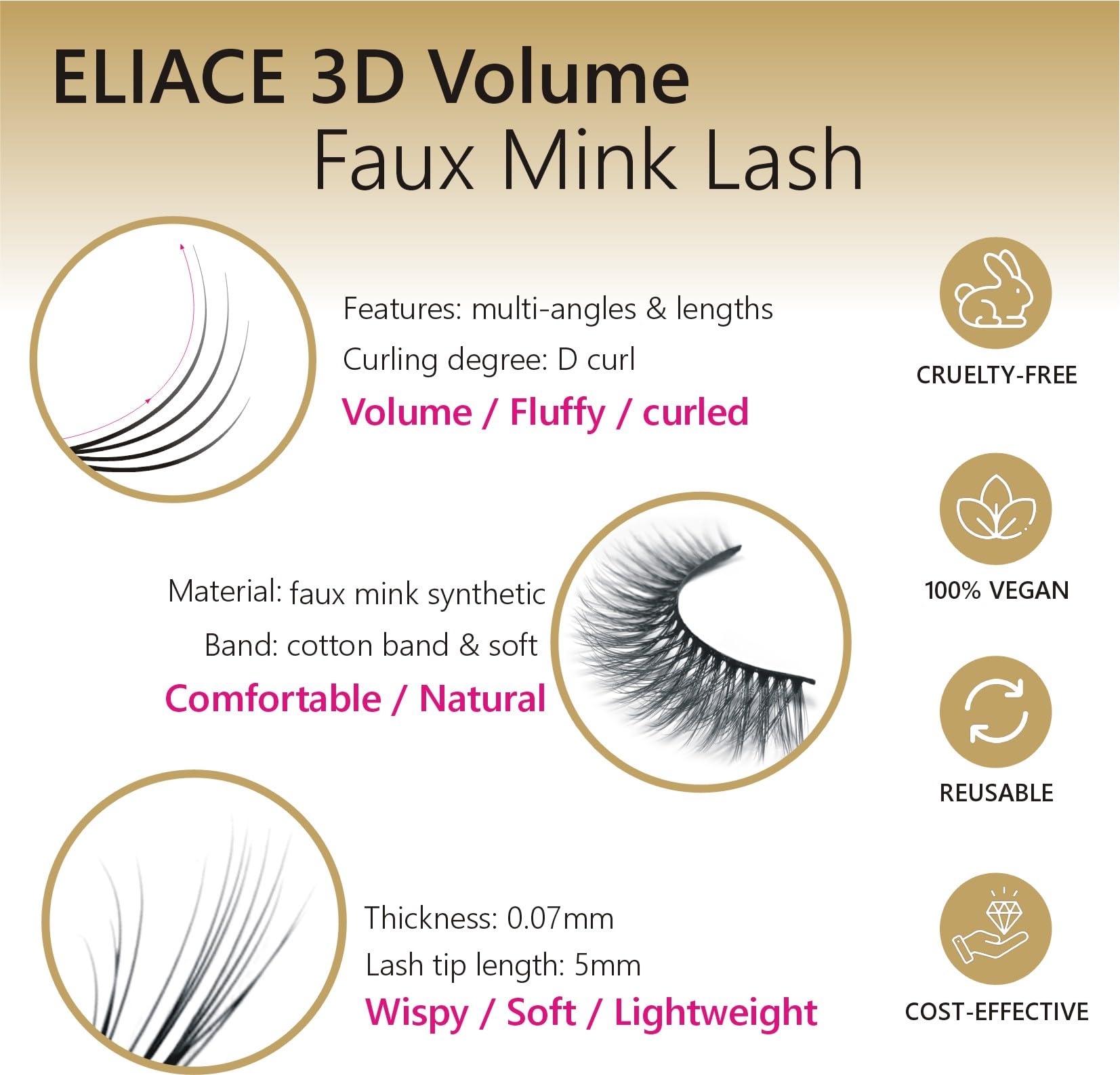 Eliace gift pack Rosa style lashes makes a thoughtful present.