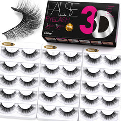 Eliace Rosa wispy 3D mink lashes create natural cat eye definition for daily wear.