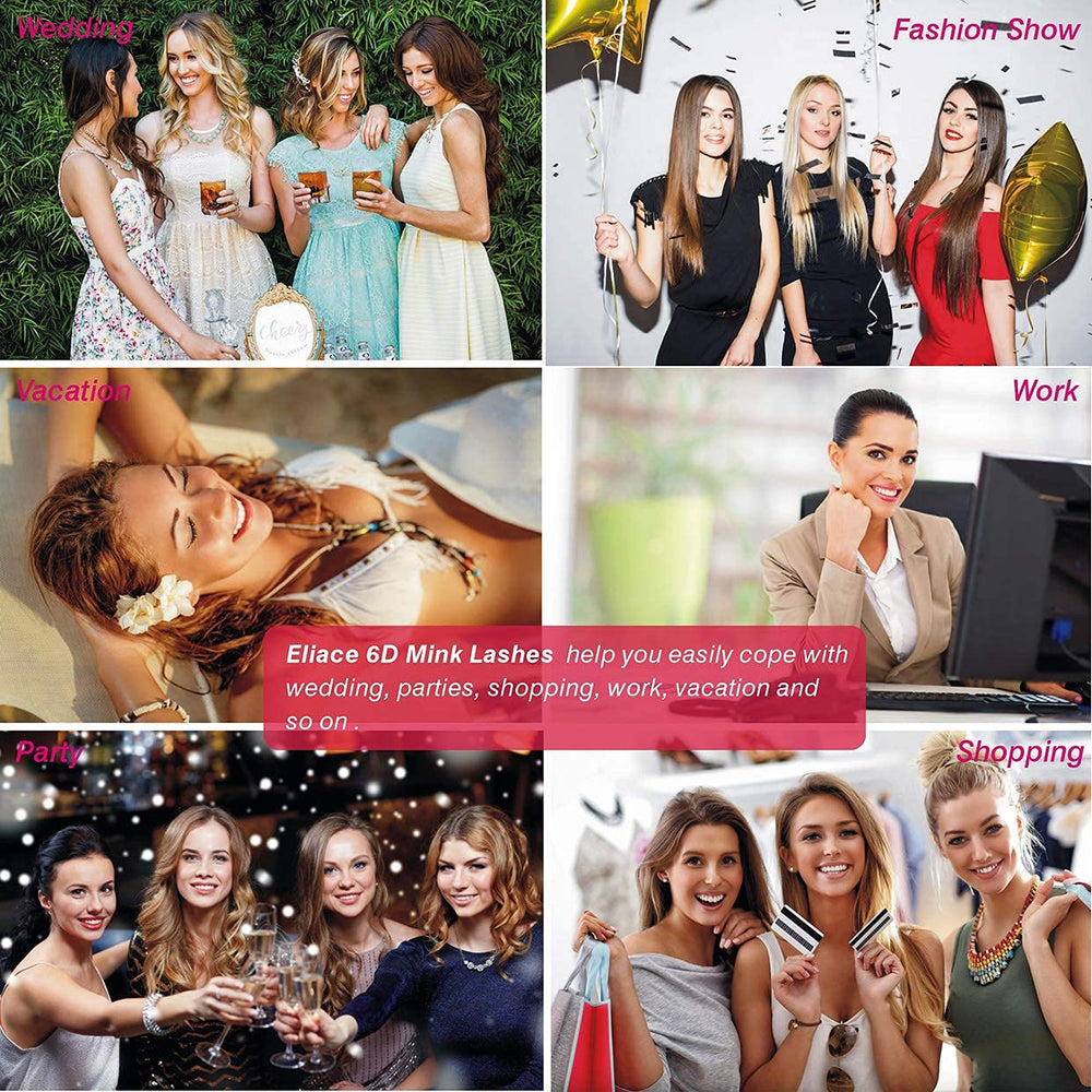 Eliace variety-styles lashes offer ten chic options for parties or shoots.