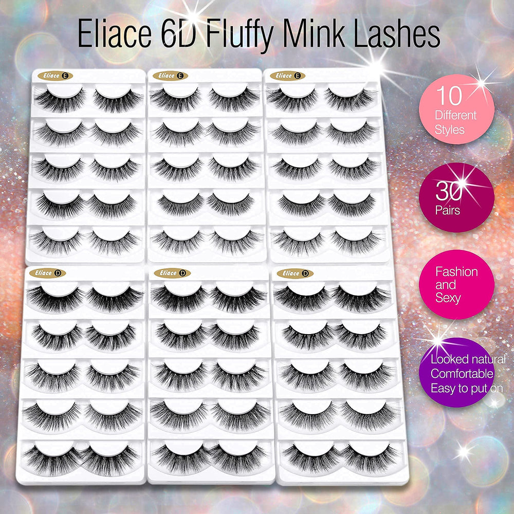Eliace wispy lash strips create natural lift for eye-opening looks.