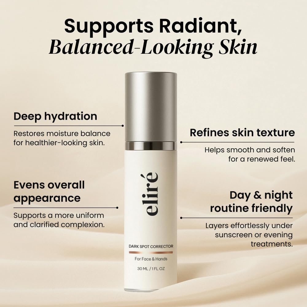 Eliré Radiance & Renewal Serum packaging box emphasizes premium design for sensitive-skin routines
