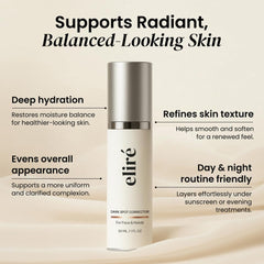 Eliré Radiance & Renewal Serum packaging box emphasizes premium design for sensitive-skin routines