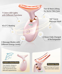 ELISHINE compact portable massager in glossy pink ideal for travel