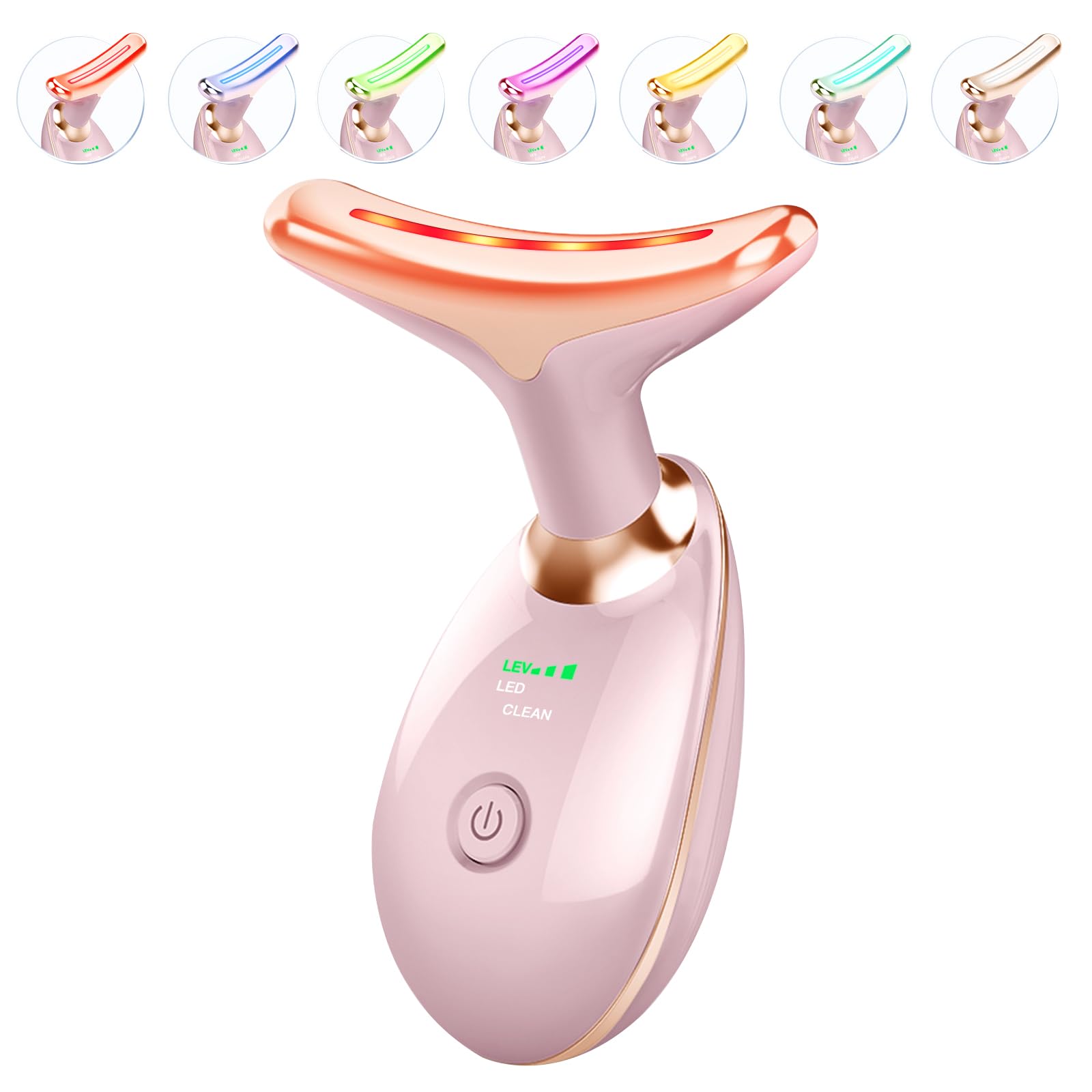 ELISHINE face-neck massager pink-cap close-up for quick on-the-go skincare