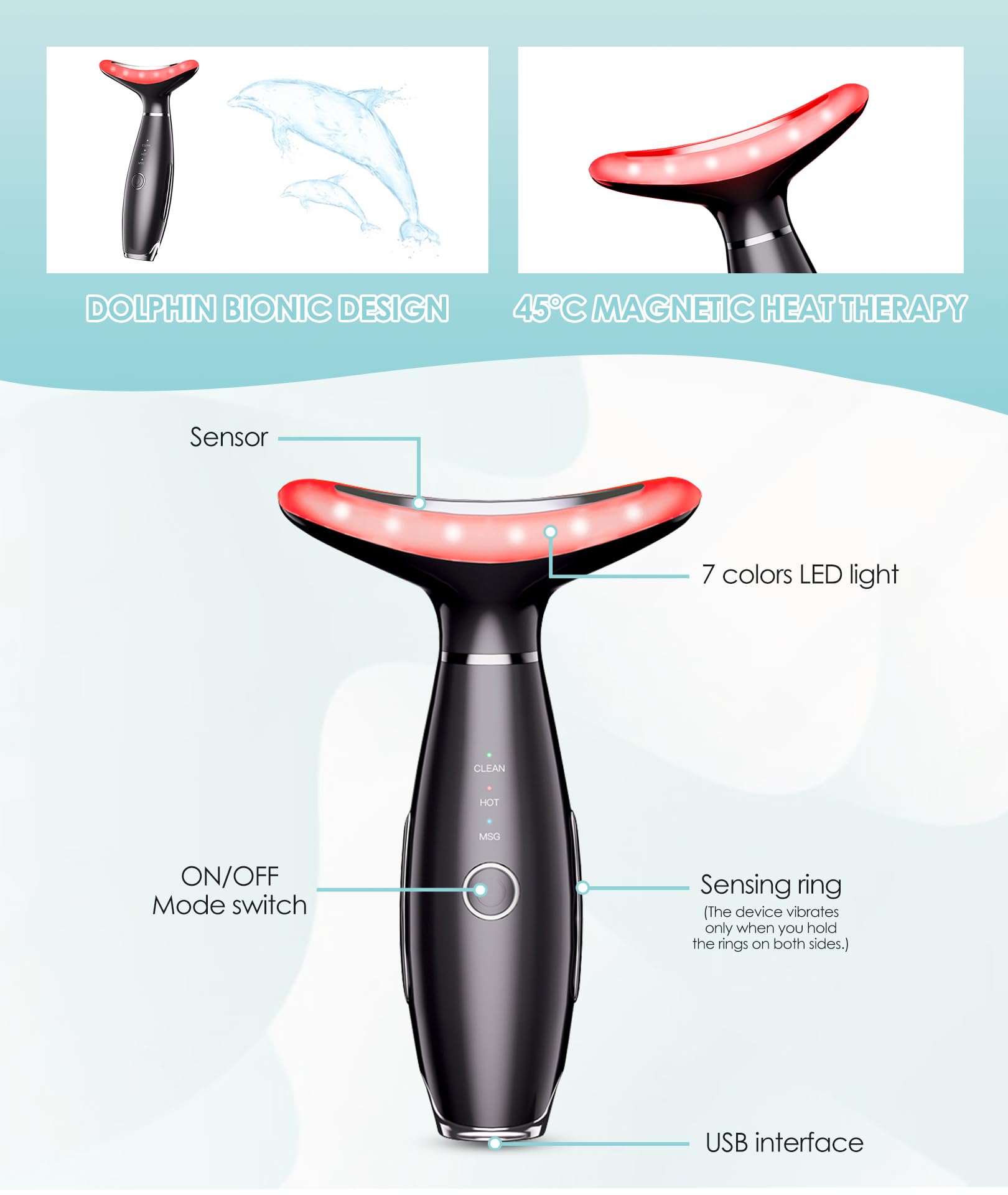 Close-up of ELISHINE galvanic function for skincare session