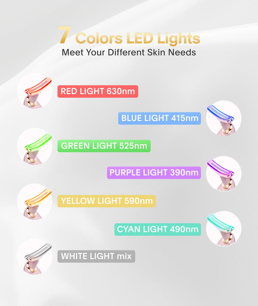ELISHINE seven-color LED light modes for facial glow and relaxation