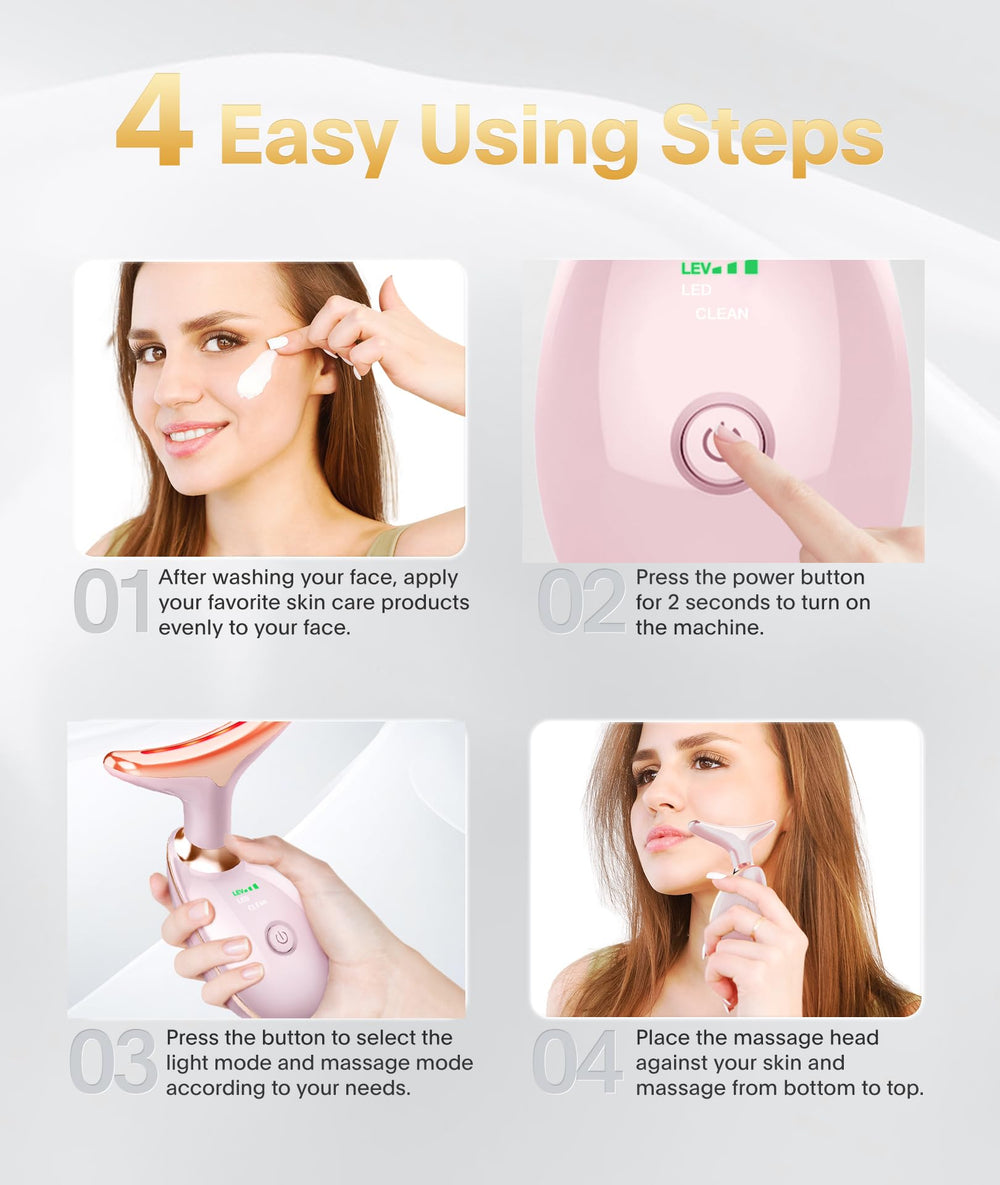 ELISHINE massager in use on cheek showing gentle massage action
