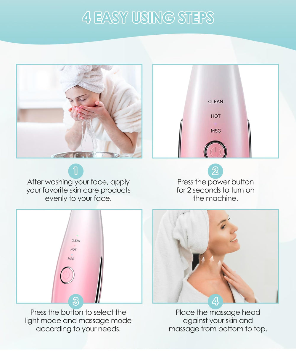 ELISHINE massager with multi-mode settings enables personalized skin care sessions