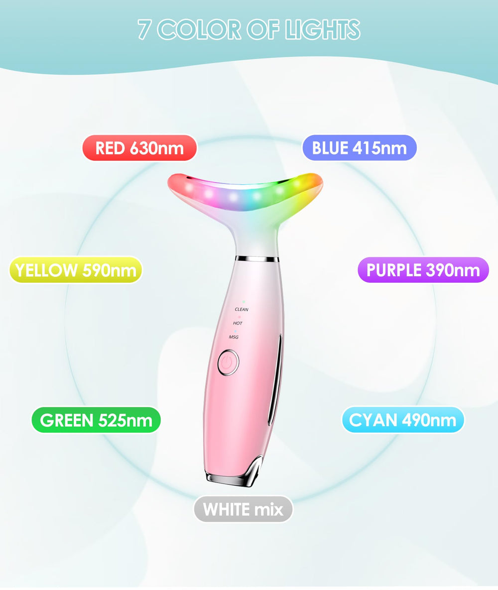 ELISHINE neck and face massager being used with skincare products enhances absorption
