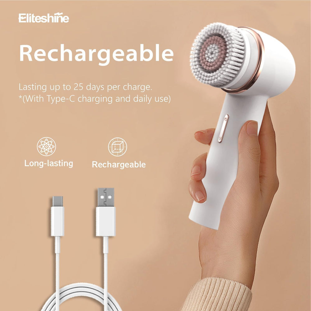 Eliteshine 7-level waterproof scrubber for shower or bath use.