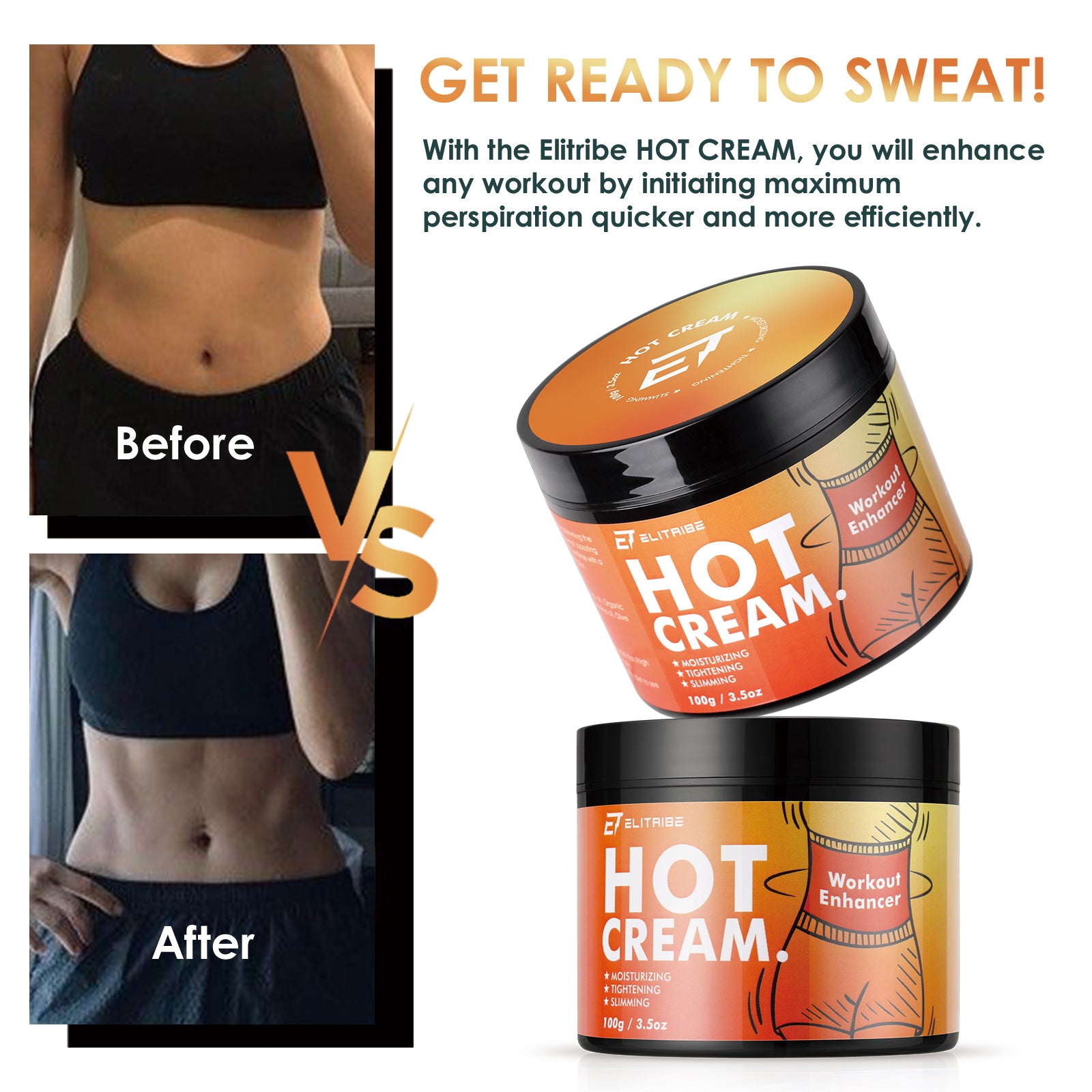Elitribe hot cream application gesture for targeted warm-up
